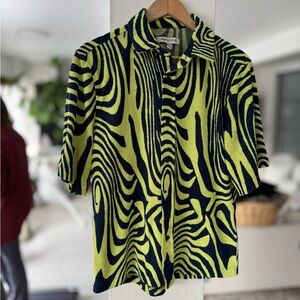 Urban Outfitters - Zebra Print Short Sleeve Shirt